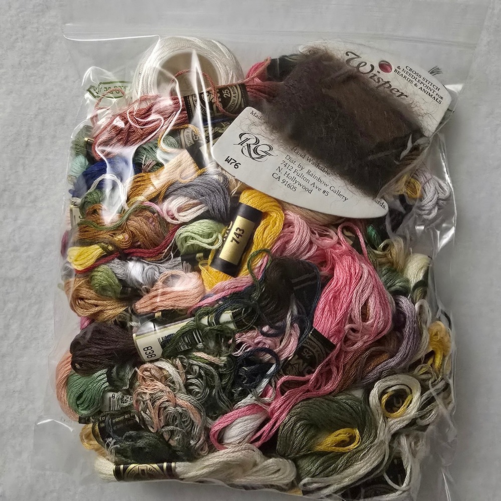 DMC Embroidery Floss Lot 25 Cotton Rainbow Gallery Wisper Specialty Thread Mixed